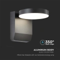 Lampa elewacyjna LED 17W - czarna - VT-11020-RD-B