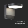 Lampa elewacyjna LED 17W - czarna - VT-11020-RD-B