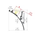 Profil aluminiowy LED WERKIN anodowany - wymiary