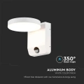 Lampa elewacyjna LED 17W z czujnikiem ruchu - biała - VT-11020S-RD-W