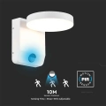 Lampa elewacyjna LED 17W z czujnikiem ruchu - biała - VT-11020S-RD-W