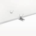 Profil aluminiowy LED TOST anodowany z kloszem - przykład montażu w płycie GK