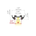 Profil aluminiowy LED TOST anodowanym - wymiary