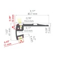 Profil aluminiowy LED STEP anodowany - wymiary