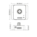 Odbiornik LED - Mono - 12-48V DC 1x8A - V1-KS - Rysunek techniczny