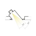 Profil aluminiowy LED POKET surowy - kąty padania światła