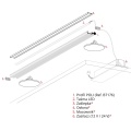Profil aluminiowy LED POLI anodowany z kloszem - schemat montażowy
