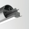 Profil aluminiowy LED POR anodowany z kloszem - przykład montażu w poręczy