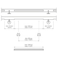 Profil aluminiowy LED POR anodowany z kloszem - wymiary