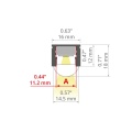 Profil aluminiowy LED REGULOR anodowany - wymiary