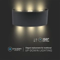 Lampa elewacyjna LED 5W - czarna - VT-846-B
