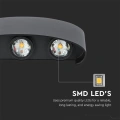 Lampa elewacyjna LED 5W - czarna - VT-846-B