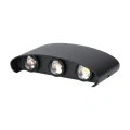 Lampa elewacyjna LED 7W - czarna - VT-848-B