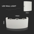 Lampa elewacyjna LED 5W - biała- VT-846-W