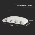 Lampa elewacyjna LED 7W - biała - VT-848-W