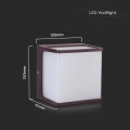 Lampa elewacyjna LED 8W - brązowa - VT-708