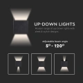 Lampa elewacyjna LED regulowana 5W - czarna- VT-759-B