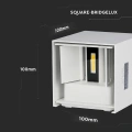 Lampa elewacyjna LED regulowana 11W - biała - VT-759-12-W