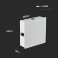 Lampa elewacyjna LED 4W - biała - VT-704-W