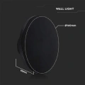 Lampa elewacyjna LED 12W - czarna - VT-8612-B