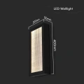 Lampa elewacyjna LED 20W 3000K - czarna - VT-1188