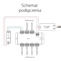 Rozdzielacz sygnału cyfrowego SPI - 5-24V DC - 1 kanał na 6 kanałów - SA6 - Schemat podłączenia