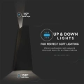 Lampa elewacyjna LED 4W - czarna - VT-826-B
