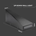 Lampa elewacyjna LED 4W - czarna - VT-826-B