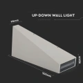 Lampa elewacyjna LED 4W - szara - VT-826-G