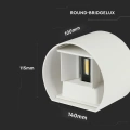Lampa elewacyjna LED regulowana 5W - biała - VT-756-W