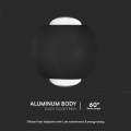Lampa elewacyjna LED 2W - czarna - VT-2502-B