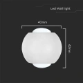 Lampa elewacyjna LED 2W - biała - VT-2502-W