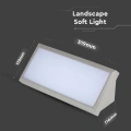 Lampa elewacyjna LED 20W - szara - VT-8055
