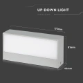 Lampa elewacyjna LED 9W - szara - VT-8056