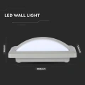 Lampa elewacyjna LED 12W - szara - VT-8058