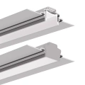 Klosz zatrzaskowy "BONI-22" mleczny - wizualizacja w profilu aluminiowym