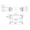 Wzmacniacz mocy triac 230V AC 300W - do żarówek ściemnialych 230V - S1-A - Rysunek techniczny