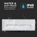 Oprawa schodowa LED - 3W 230V IP65 - biała - VT-1162-W