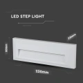 Oprawa schodowa LED - 3W 230V IP65 - biała - VT-1162-W