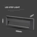 Oprawa schodowa LED - 3W 230V IP65 - czarna - VT-1162-B