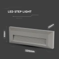 Oprawa schodowa LED - 3W 230V IP65 - szara - VT-1162-G