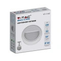 Oprawa schodowa LED - 2W 230V IP65 - biała - VT-1142-W