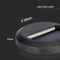 Oprawa schodowa LED - 2W 230V IP65 - czarna - VT-1142-B
