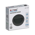 Oprawa schodowa LED - 2W 230V IP65 - czarna - VT-1142-B