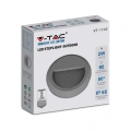 Oprawa schodowa LED - 2W 230V IP65 - szara - VT-1142-G