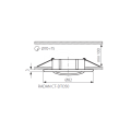 Sufitowa oprawa RADAN CT-DTO50 - ruchoma - aluminium - rysunek techniczny