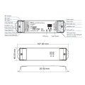 Odbiornik LED DALI - RGB+CCT - 12-24V DC 5x4A - DA5-L - Rysunek techniczny