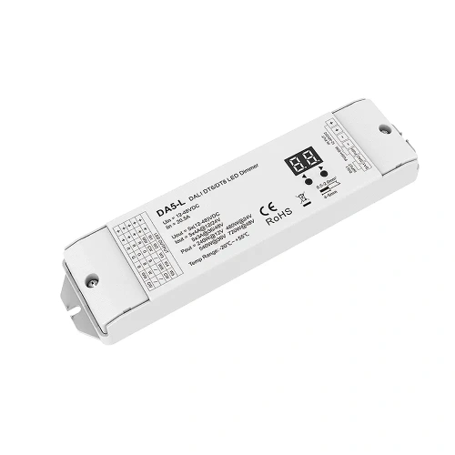 Odbiornik LED DALI - RGB+CCT - 12-24V DC 5x4A - DA5-L