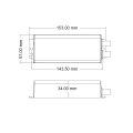 Sterownik LED DALI - Mono /CCT /RGB /RGB+W - 12-48V DC 20A - IP67 - Typ DT6/DT8 - DA4-WPS - Rysunek techniczny