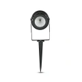 Lampa ogrodowa dogruntowa LED 12W - czarna - VT-857-B